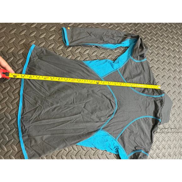 Icebreaker merino wool gray blue quarter zip performance shirt long sleeve XS - Picture 8 of 8